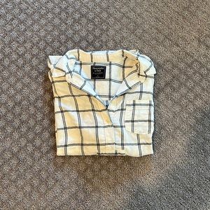 Abercrombie & Fitch quarter button flannel pullover